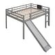 preview thumbnail 35 of 40, Kid-Friendly Design Full Size Loft Bed with Ladder Kids Bed