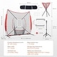 preview thumbnail 10 of 9, Portable 7x7 Baseball Training Net with Strike Zone and Ball Collector