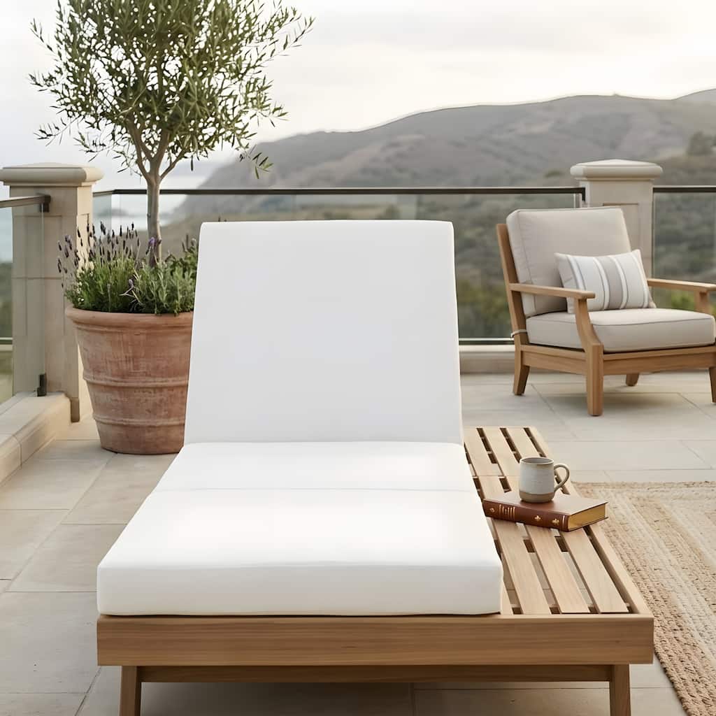 Lounge Chair Set with Open-Sided Design, Solid Wood Frame with Casual Cushions