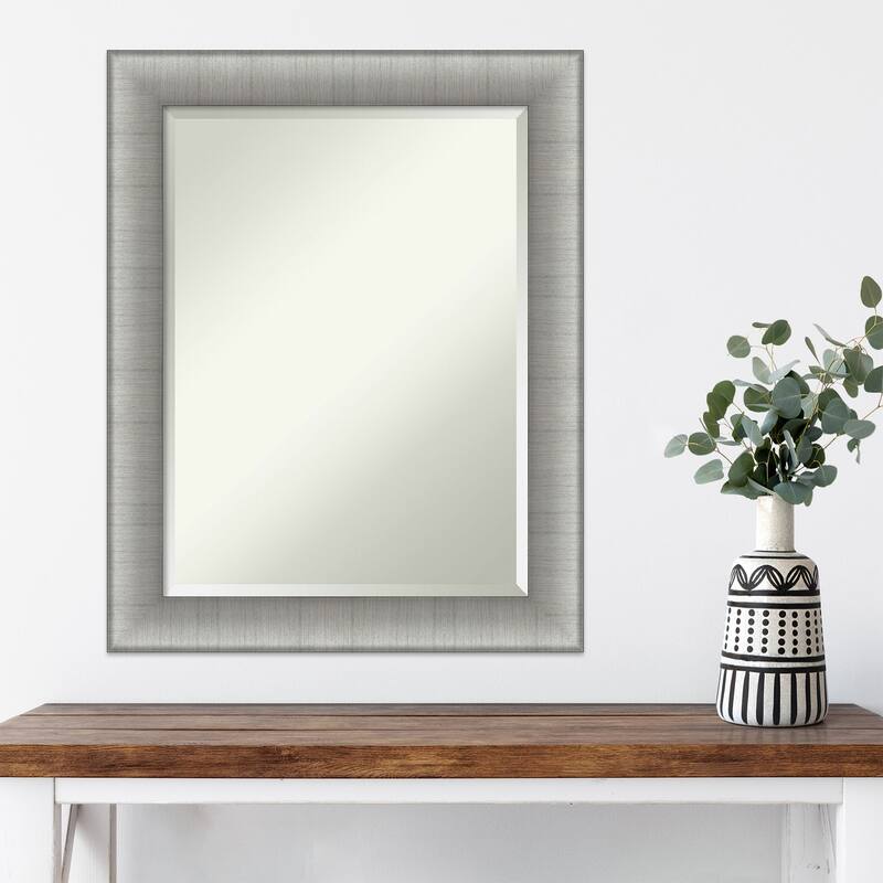 Beveled Wall Mirror - Elegant Brushed Bronze Frame