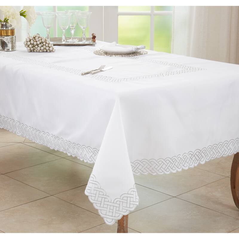 Braid Embroidered Design Tablecloth