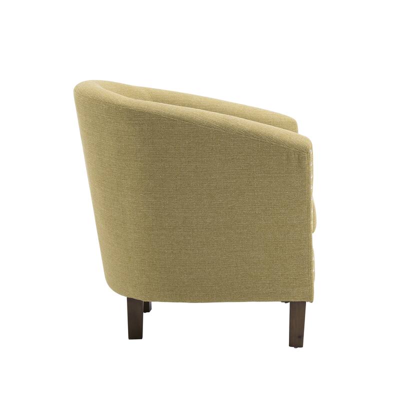 Porthos Home Bella Fabric Upholstered Accent Chair with Rubberwood Legs