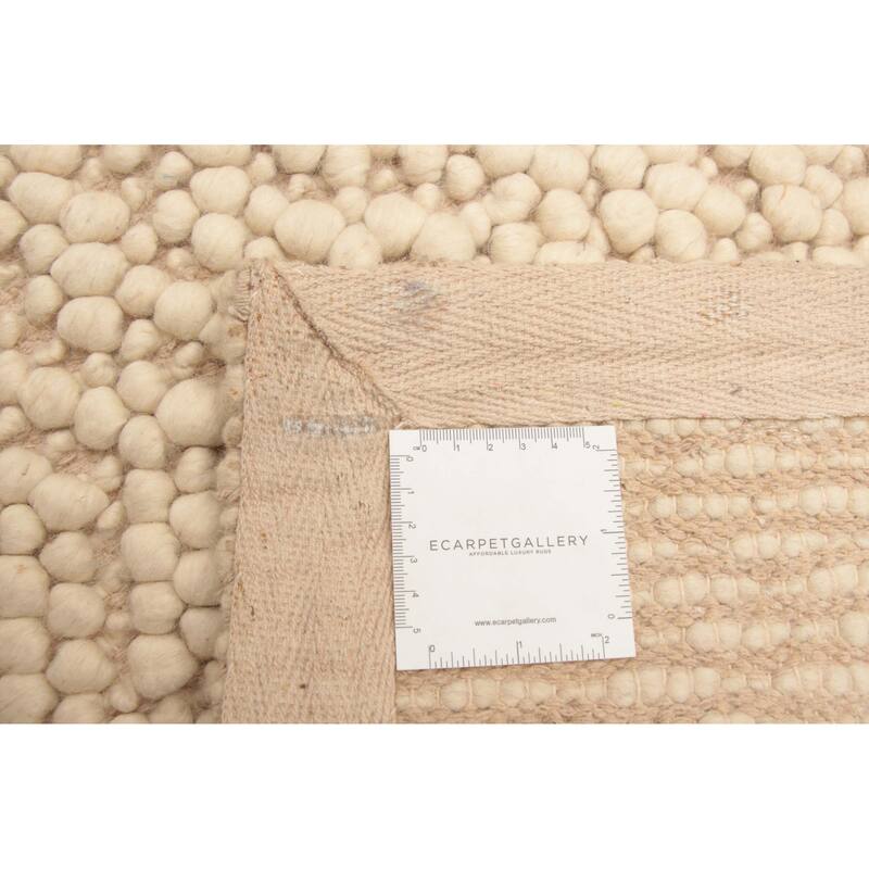 ECARPETGALLERY Braid weave Sienna Cream Wool Rug - 5'3 x 7'7