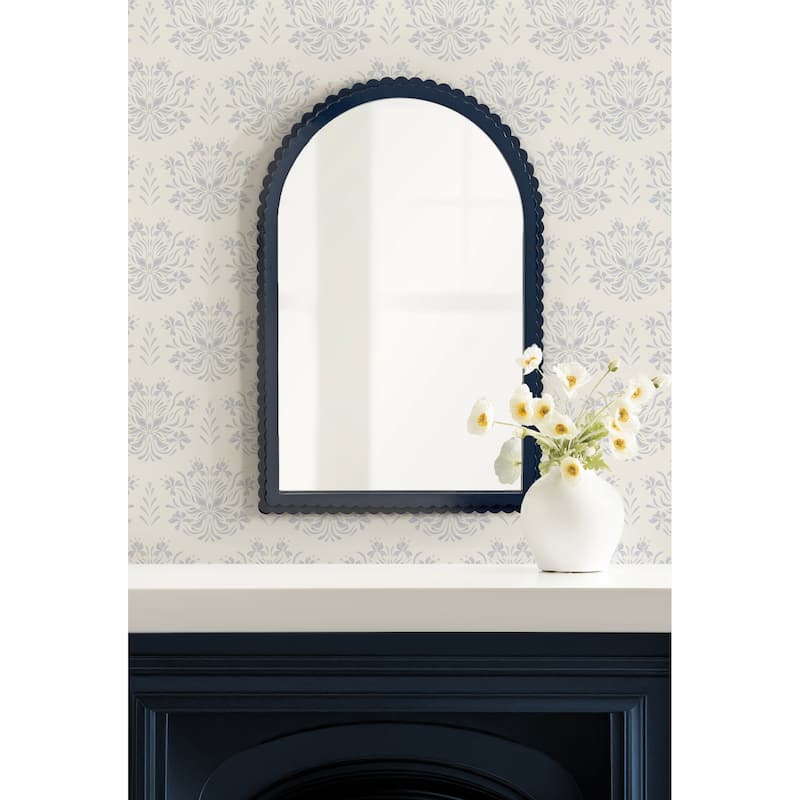 Kate and Laurel Scallia Wooden Arch Mirror