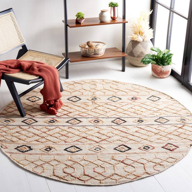 SAFAVIEH Handmade Natural Fiber Cajsa Boho Jute Fringe Rug