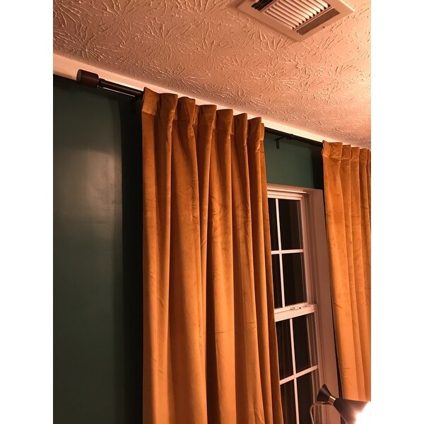 Curtain Drape Drapery METAL EXTENDABLE ROD Set 96"-168" BROWN Spiral Finial 