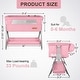 preview thumbnail 3 of 6, Baby Bassinet, Portable Bedside Sleeper for Baby, 7 Height Adjustable Bedside Bassinet with Wheels, Mattress Included
