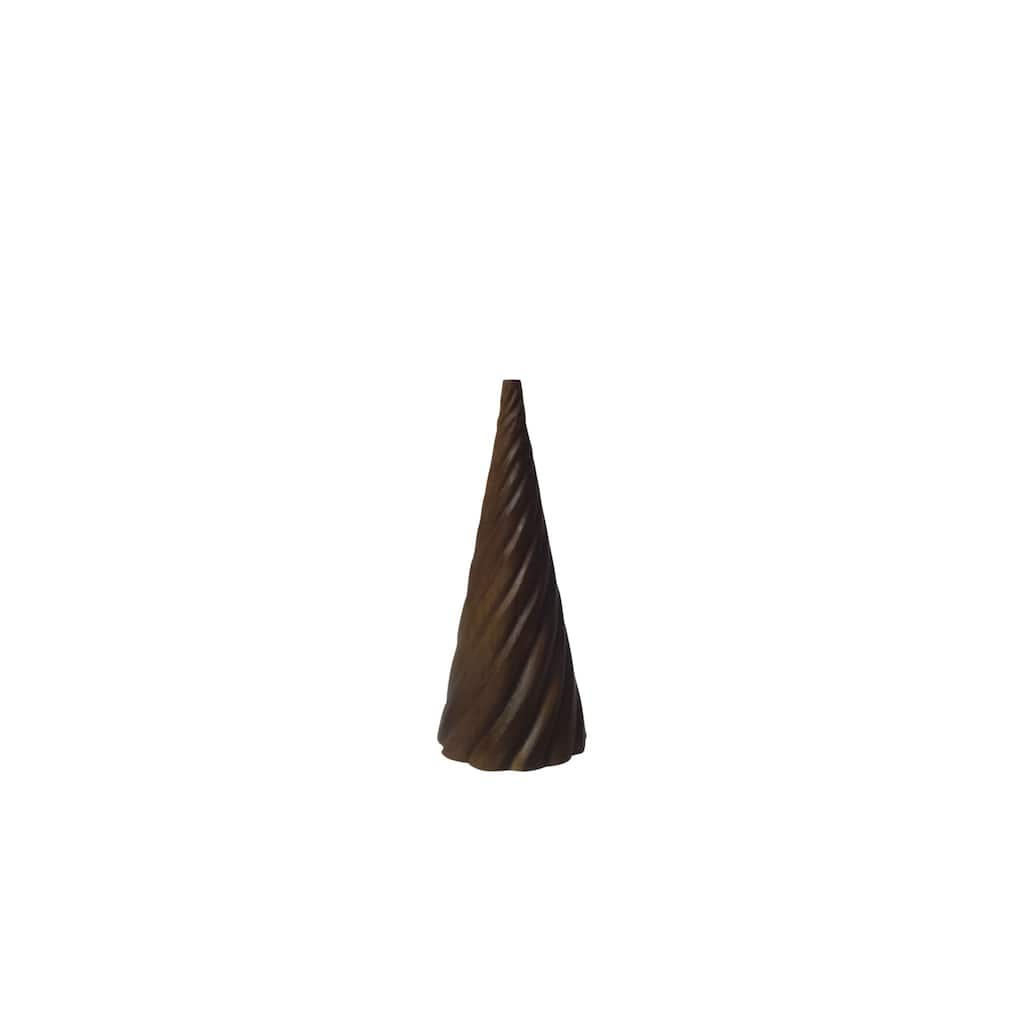 Large Wavy Mango Wood Christmas Tree - 6" - Brown