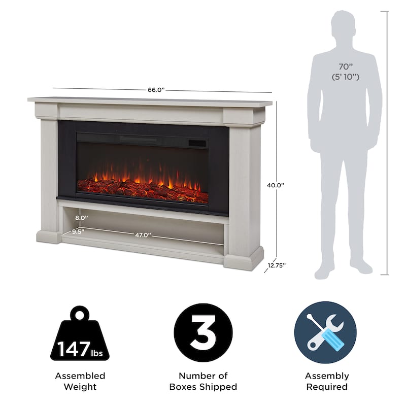 Bristow 66" Landscape Electric Fireplace by Real Flame