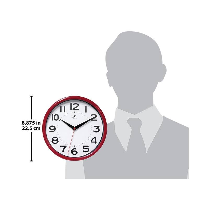 Infinity Instruments Metro Wall Clock, 9 Inch - 9 x 1.5 x 9