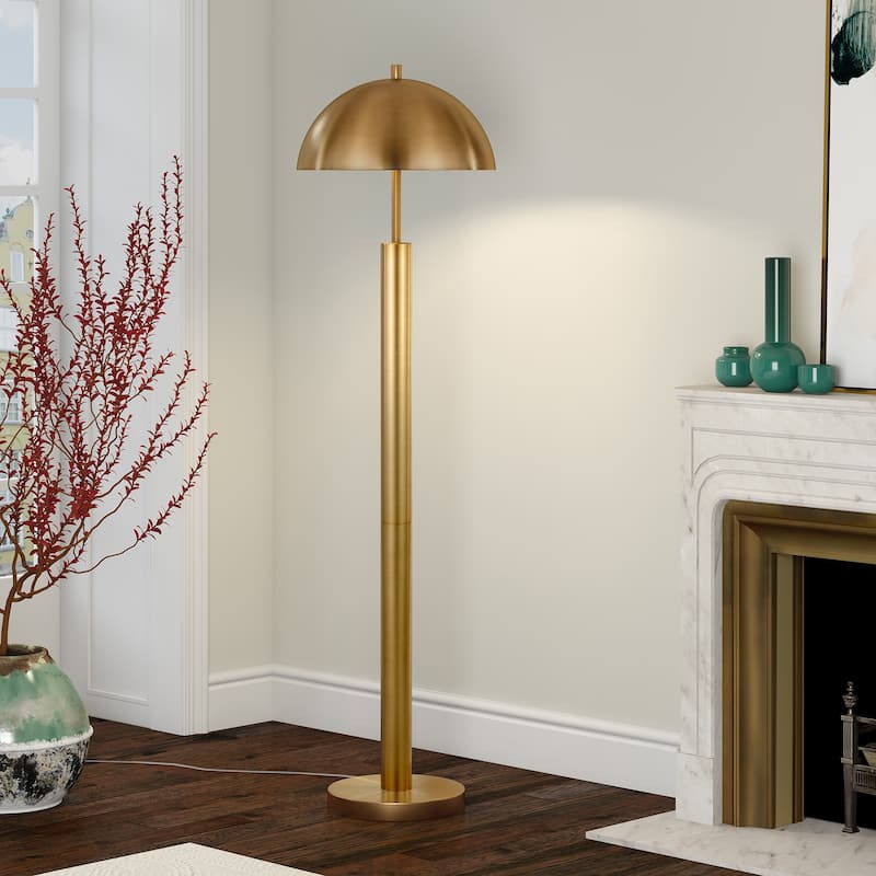 York 58" Tall Floor Lamp with Metal Shade