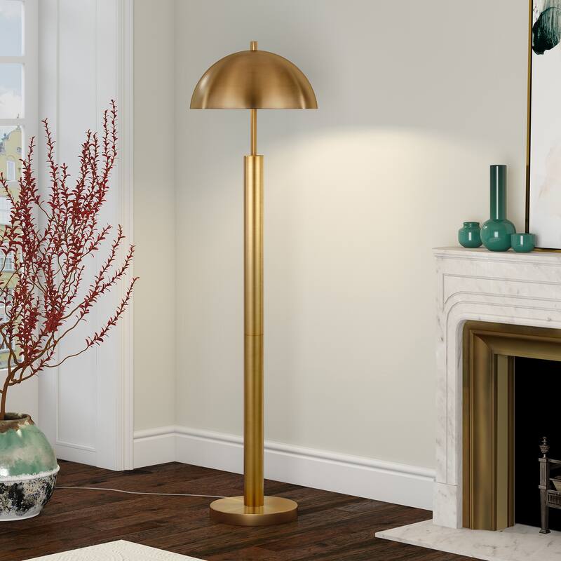 York 58" Tall Floor Lamp with Metal Shade