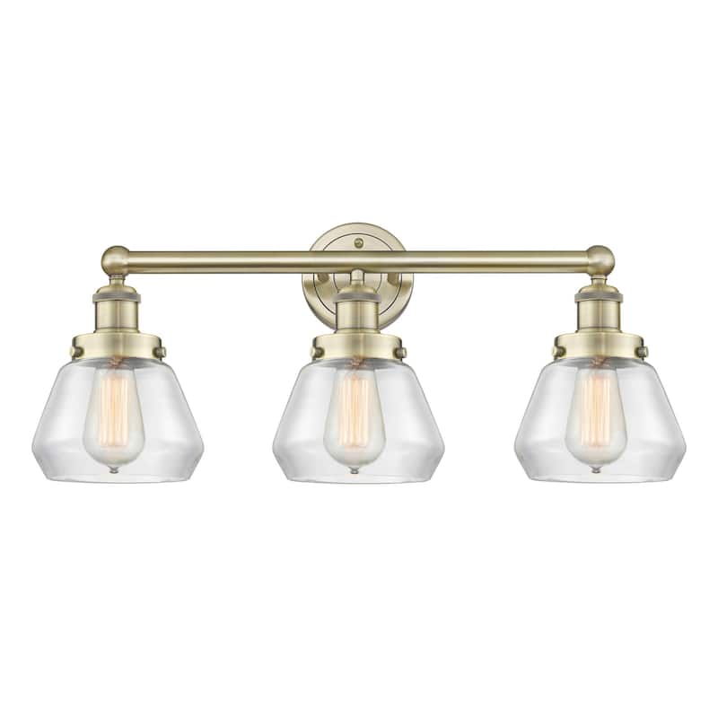 Innovations Lighting 616-3W-10-25 Fulton Vanity Fulton 3 Light 25" - Antique Brass / Clear