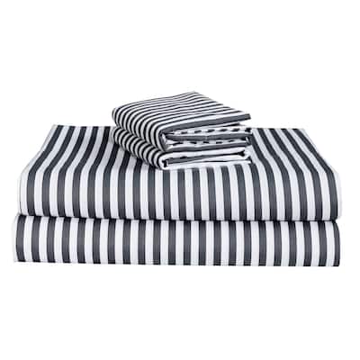 Bergen Blue Striped 100% Cotton Sheet Set