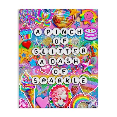 Stupell Pinch Of Glitter & Sparkle Canvas Wall Art Design By Jess Stempel