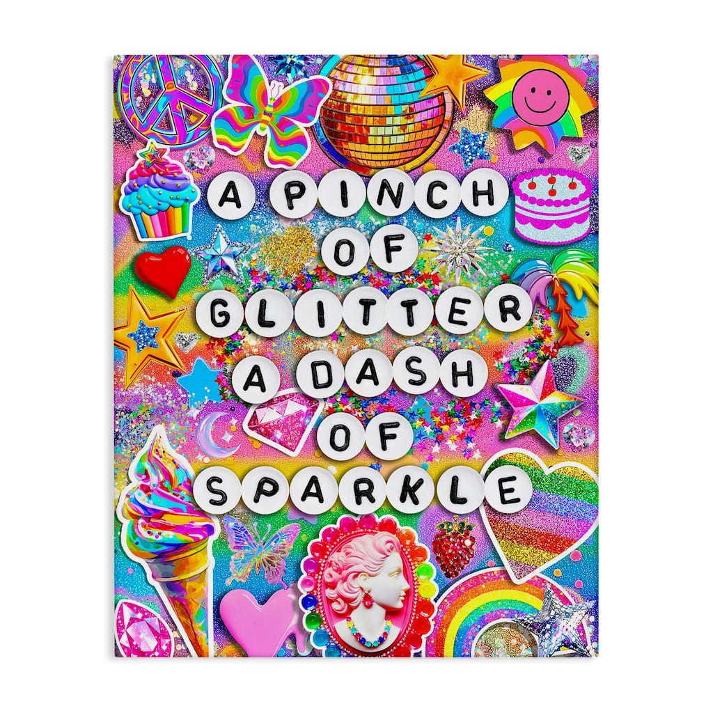Stupell Pinch Of Glitter & Sparkle Canvas Wall Art Design By Jess Stempel