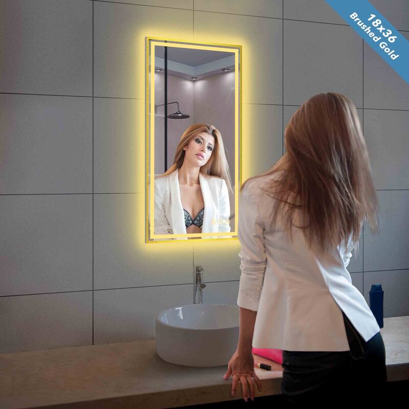 Fogless Color and Brightness Adjustable LED Mirror