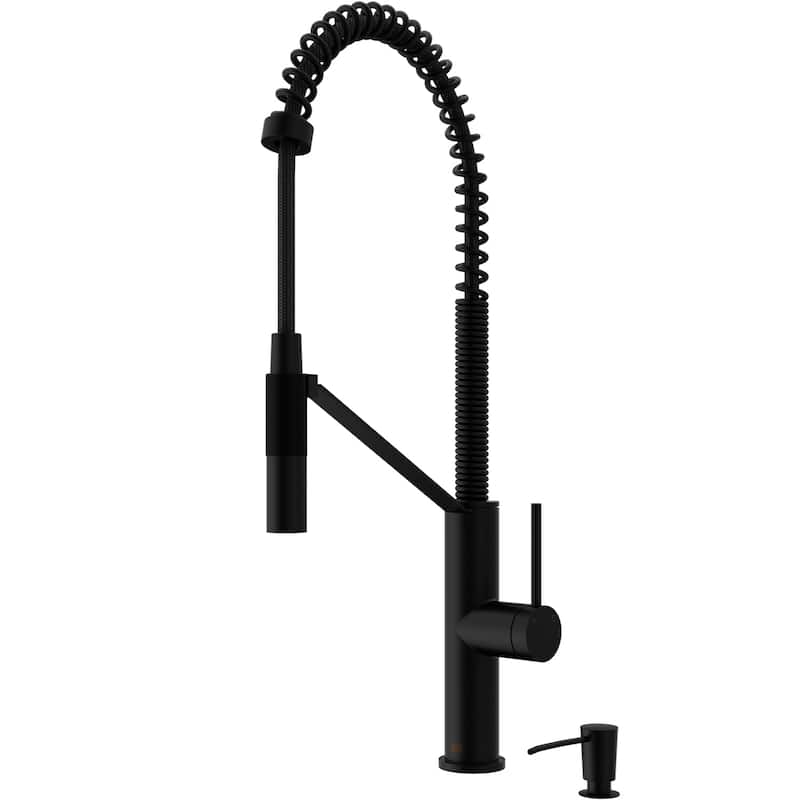 VIGO Livingston 24" H Single Handle Pull-Down Sprayer Kitchen Faucet