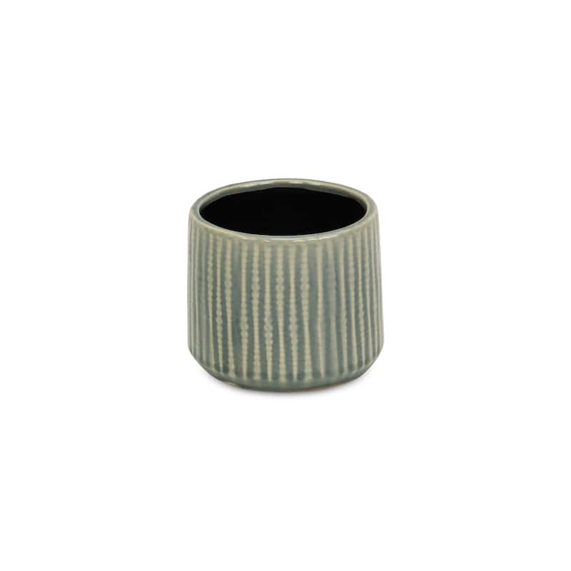 Arianthe Ceramic Orb Patterned Pot