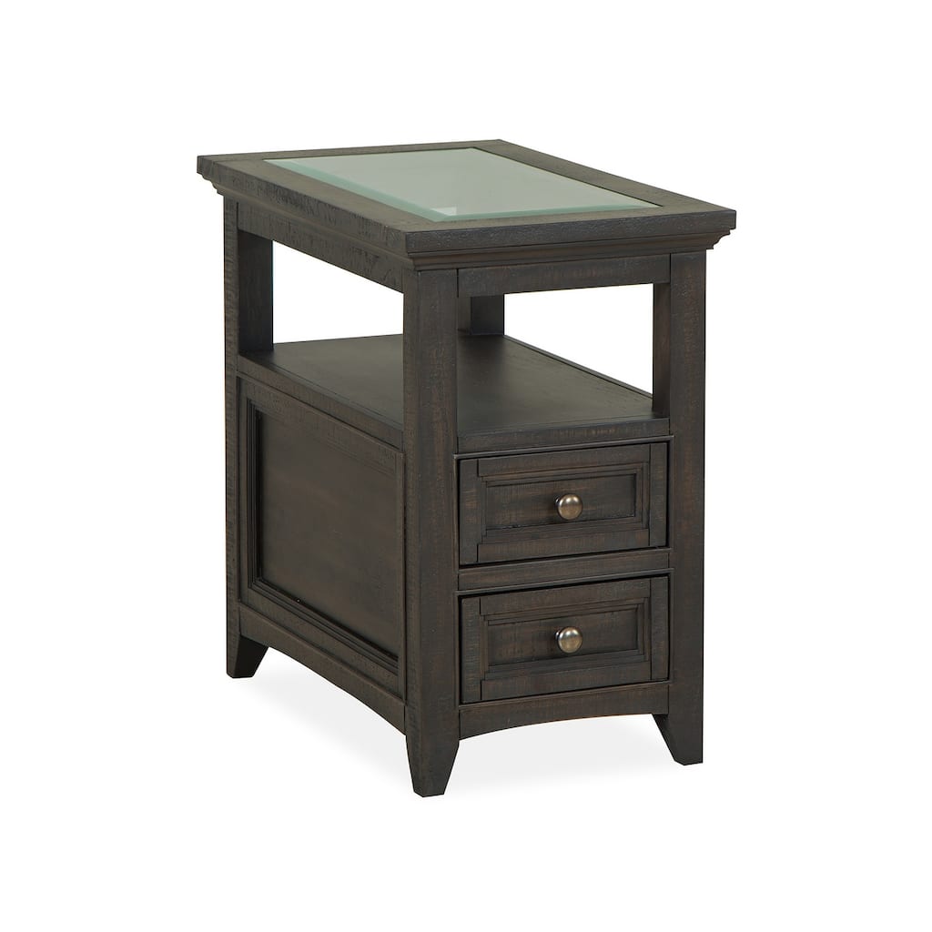 Magnussen Home Westley Falls Graphite Chairside End Table - 15''W x 24''D x 24''H