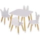 preview thumbnail 2 of 5, UTEX Kids Table with 4 Chairs Set, Kid Table and Chairs Set for Girls, Toddlers, Boys, 5 Piece Kiddy Table and Chair Set, White