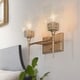 preview thumbnail 14 of 16, Mirha Mid-Century Modern Industrial Dimmable Glass Wall Sconce Bathroom Vanity Lights Foyer Powder room Hallway
