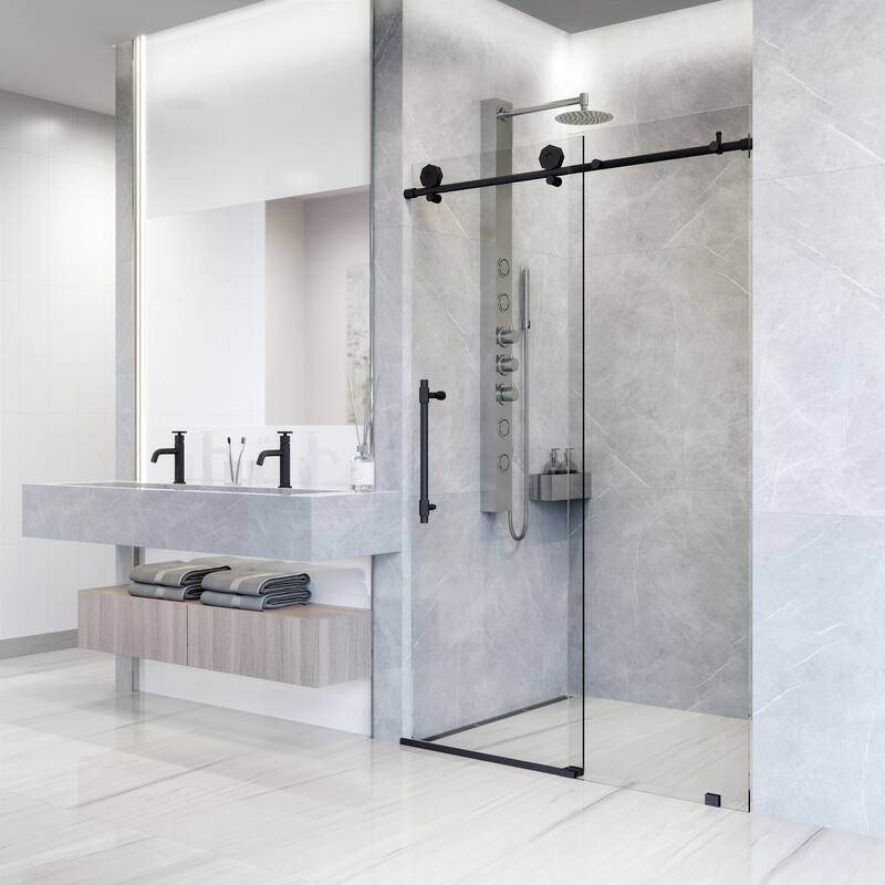 VIGO Elan Hart Frameless Sliding Shower Door