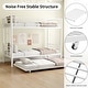 preview thumbnail 9 of 8, Heavy-Duty Sturdy Metal Twin over Twin Bunk Bed with Trundle, Noise-Reduced Design, and Safety Guardrail for 3 Kids, White