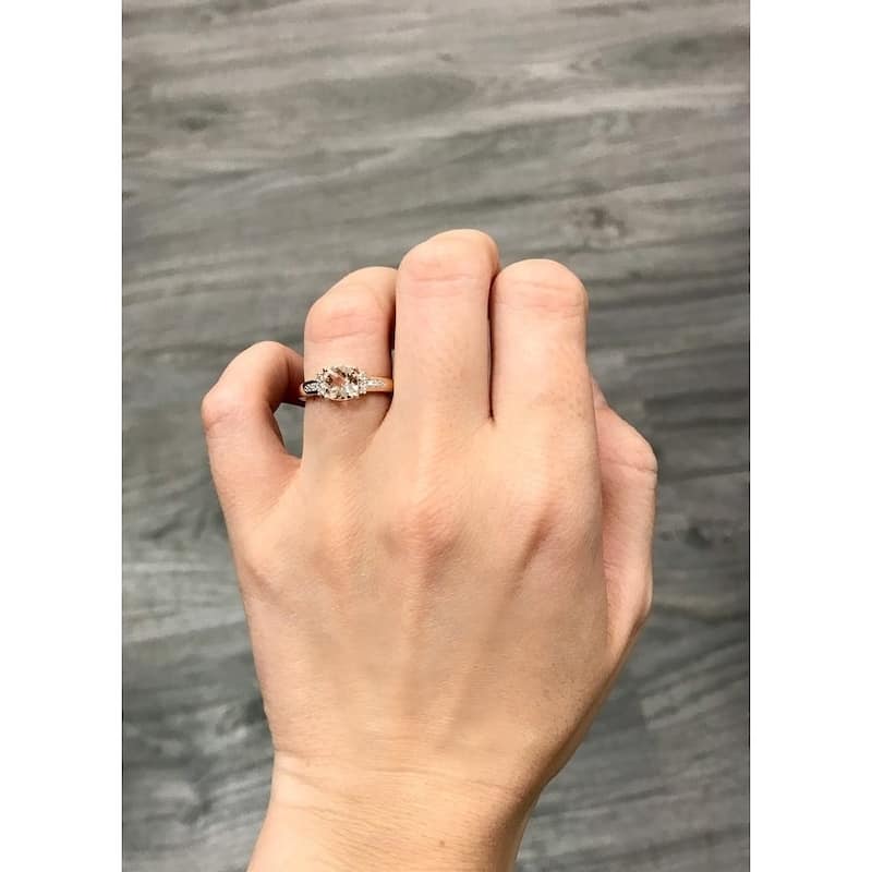 Miadora 10k Rose Gold Morganite and Diamond Accent Engagement Ring