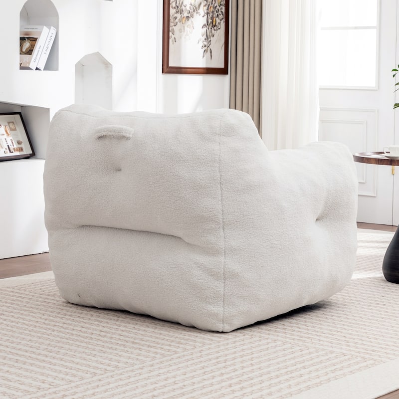 Bean Bag Chair, Bean Bag Sofa Chair with Armrests Stuffed High-Density Foam, Lazy Sofa Comfy Chairs Bean Bag Chair