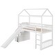 preview thumbnail 10 of 30, Twin Loft Bed with Two Drawers and Slide, House Bed with Slide