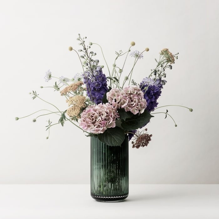 Lyngby Porcelæn Mouth Blown Glass Vase, Copenhagen Green