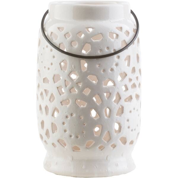 slide 2 of 11, Livabliss Pamela Ceramic Medium Size Decorative Lantern Medium - Ivory
