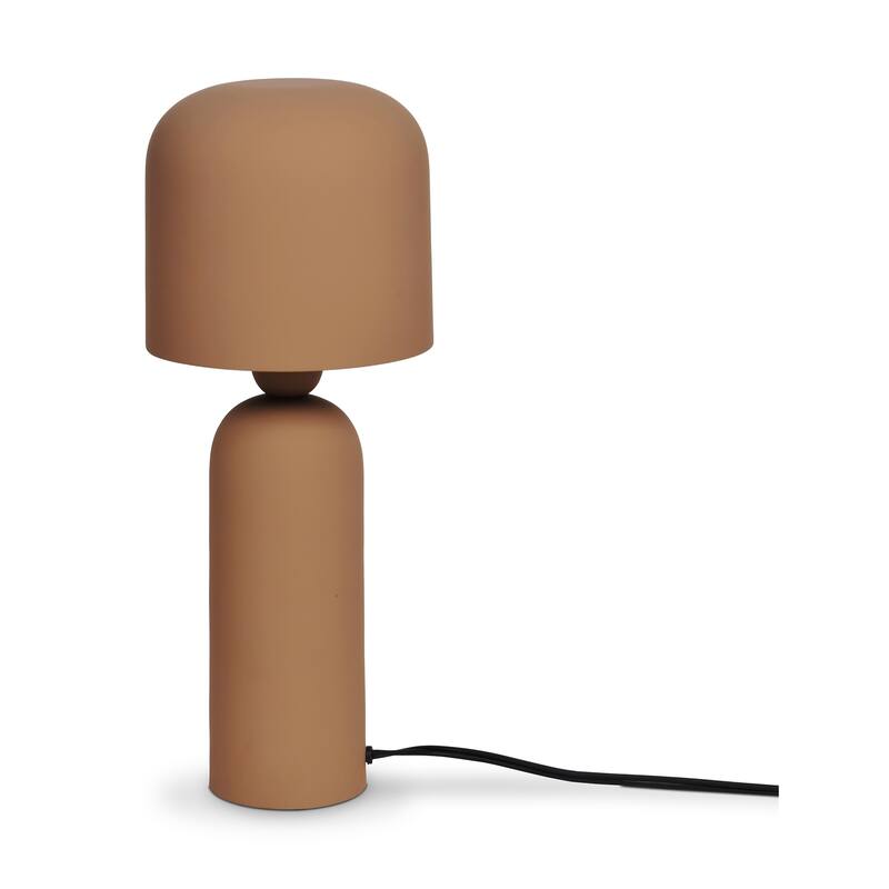 Aurelle Home Modern Curved Iron Table Lamp - Terracotta