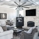preview thumbnail 7 of 34, Bella Depot 72" Gold Large Ceiling Fan with Light and Remote 6-Speed Gold Modern Fandelier DC Motor