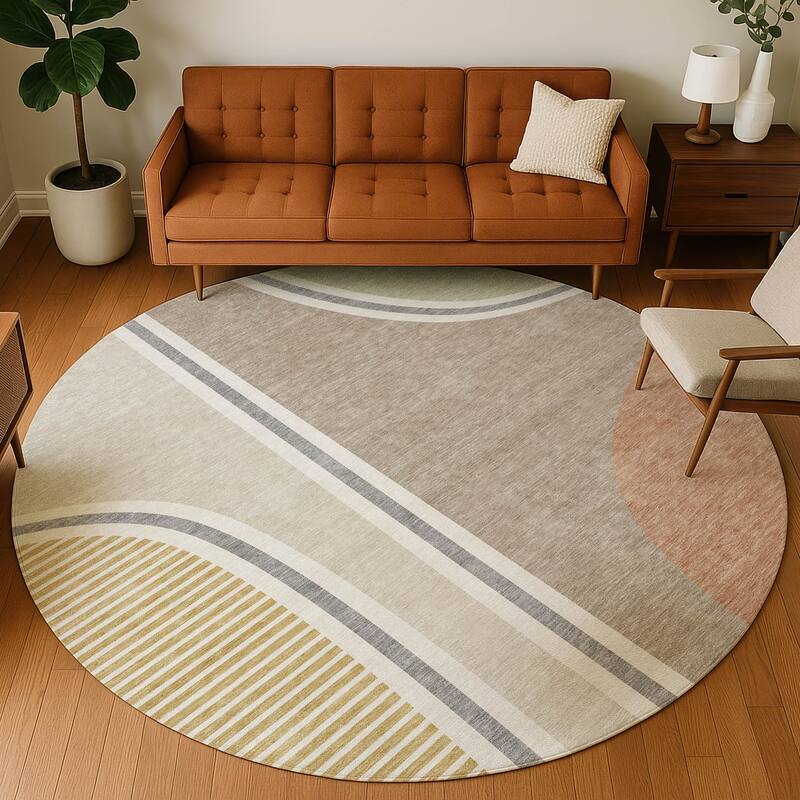 Machine Washable Indoor/ Outdoor Contemporary Keely Chantille Rug