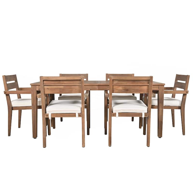 Acacia Wood Outdoor Dining Table And Chairs