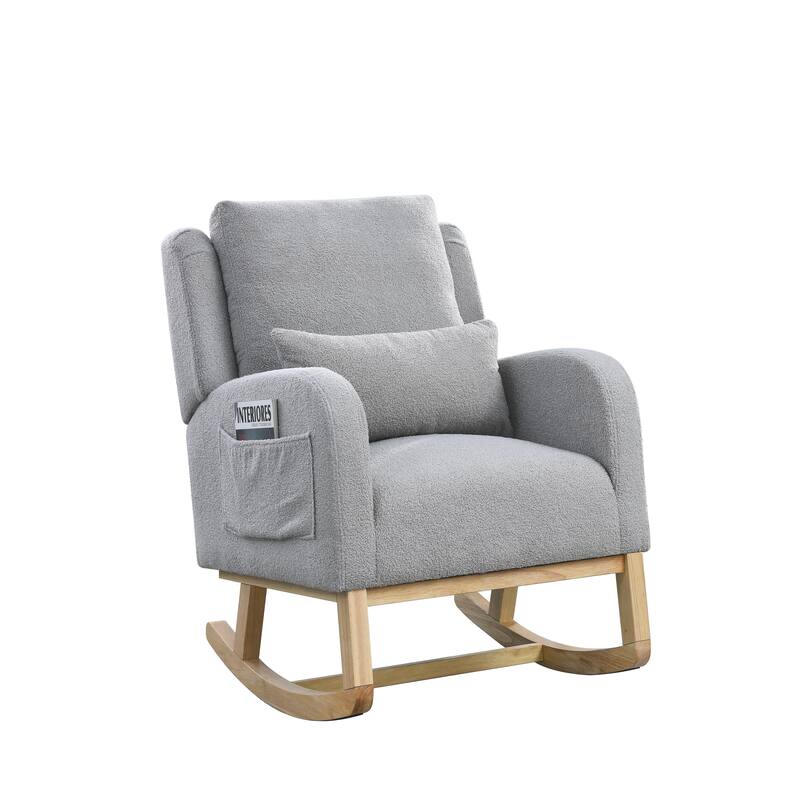 27.5 "W Modern Accent High Back Rocker chair