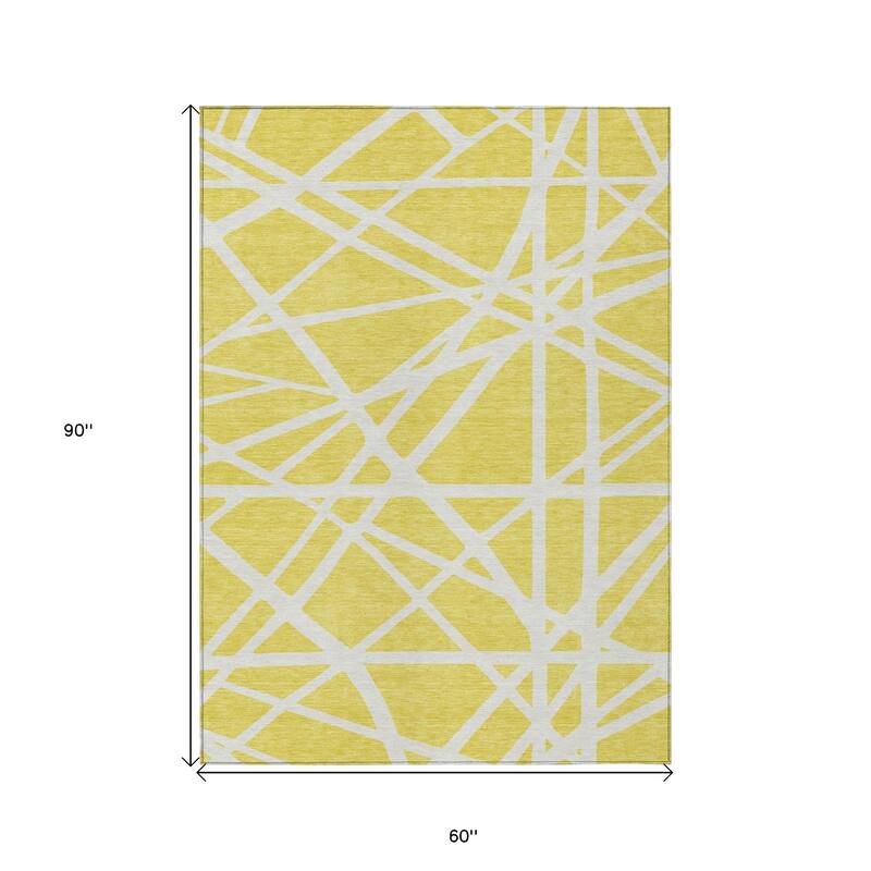 HomeRoots Geometric Transitional Rectangle Outdoor Rug
