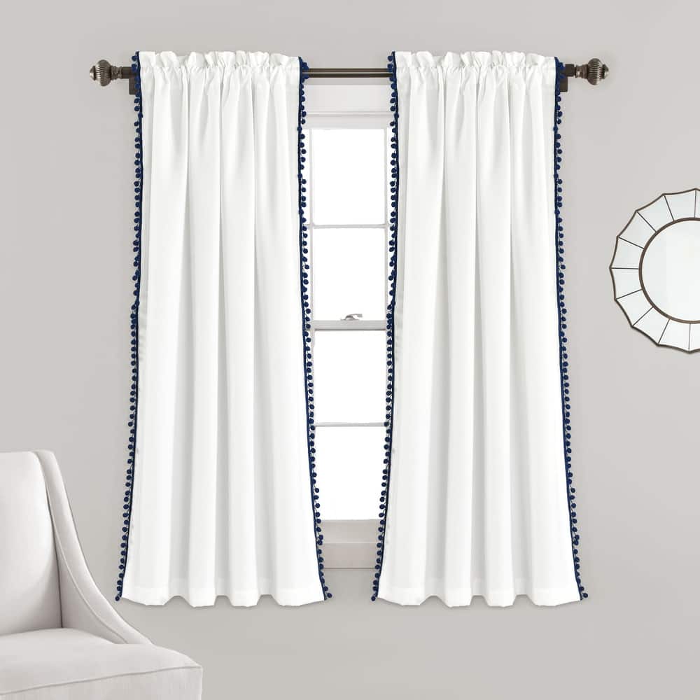 The Gray Barn Watertop Pom Pom 84-inch Curtain Panel