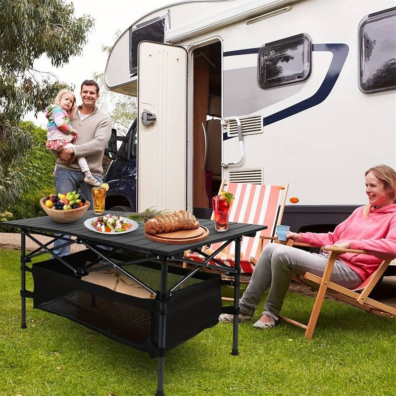 Portable 37" Oversized Camping Table, Folding Desk