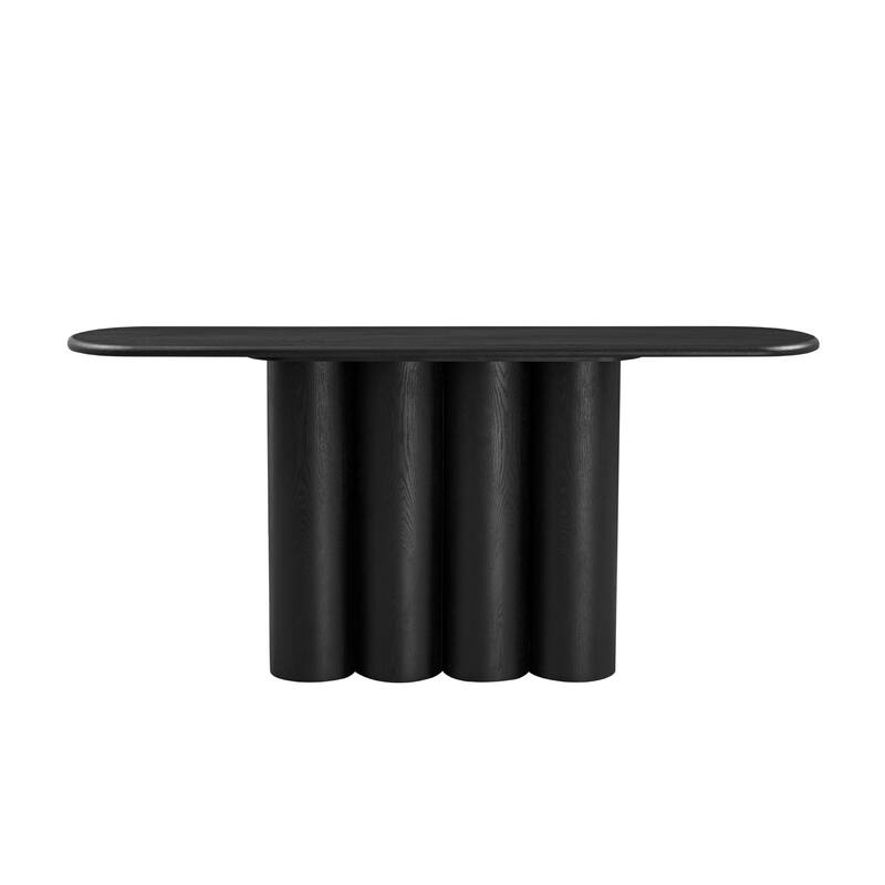 66.93" Modern Console Table for Entryway with Unique cylinders Legs Design for Living Room Hallway Foyer Entrance Study