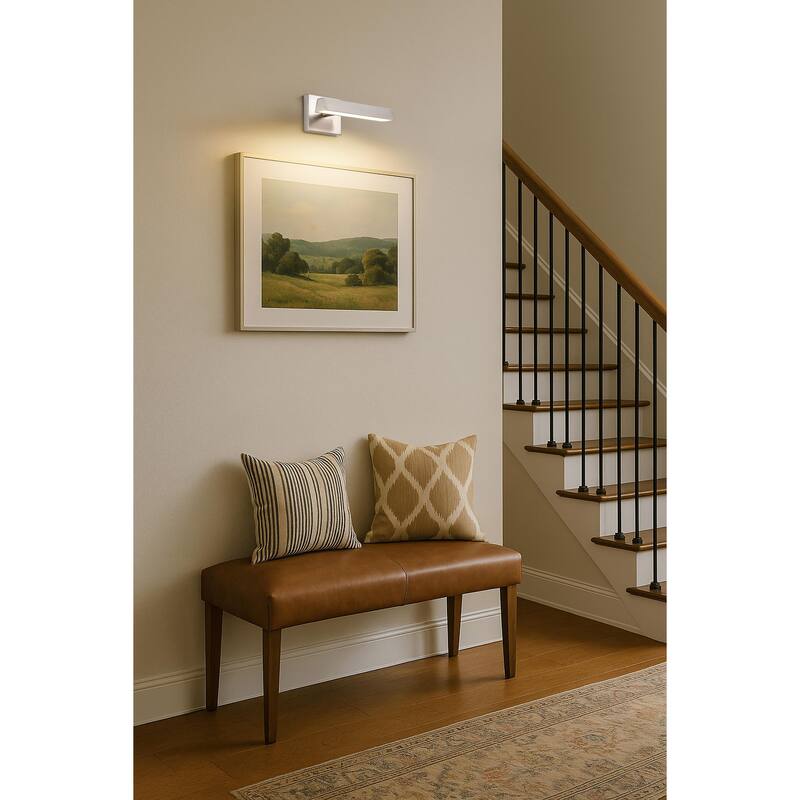 Mila 1 Foot LED Picture Light 3 CCT Selectable Brushed Nickel Finish Acrylic Lens - Brushed Nickel