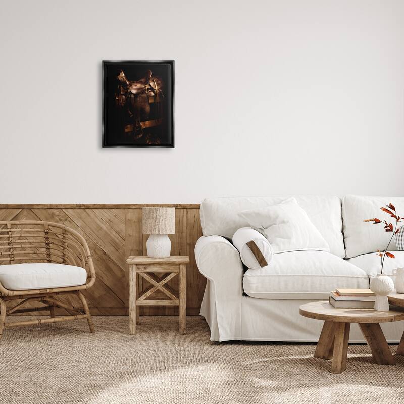 Stupell Vintage Saddle Photography Framed Floater Canvas Wall Art Design by PBurchettePhoto