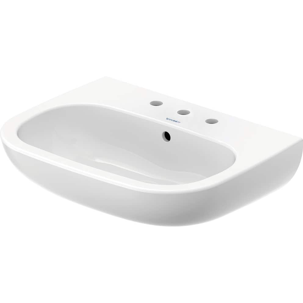 Duravit 231060872-3HOLE D-Code 23-5/8" Circular Ceramic Wall Mounted