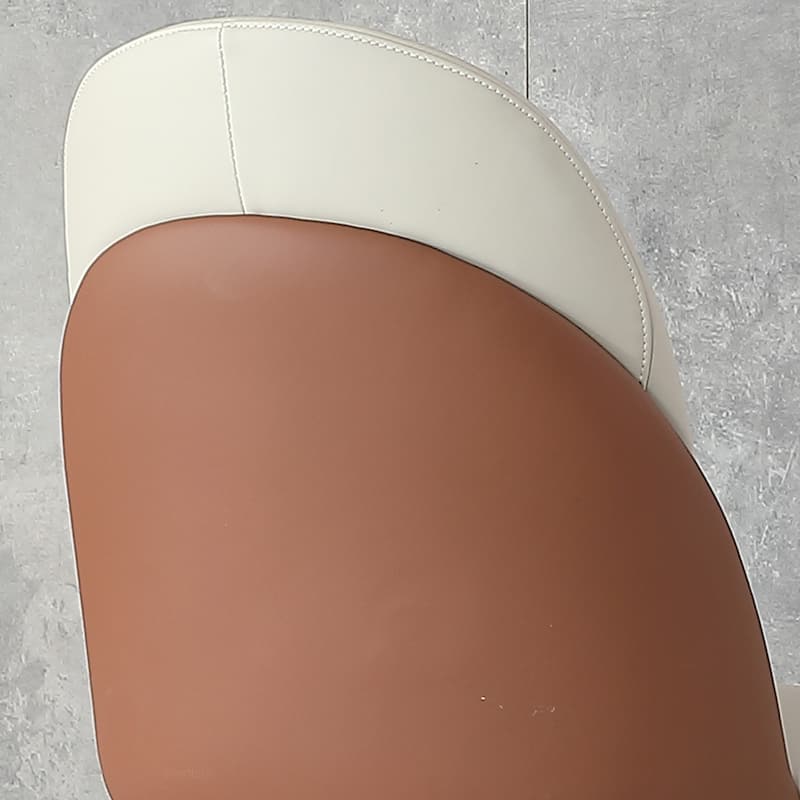 2PCS PU Metal Legs Dining Chairs