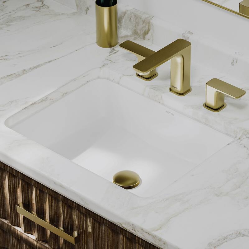 Karran 19-1/2" Undermount Vitreous China Bathroom Sink In White