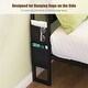 preview thumbnail 7 of 8, Queen Platform Bed with 105° Tilted Headboard, RGB LED Lights, Charging Station, Noiseless Design for Bedroom, Black + Brown