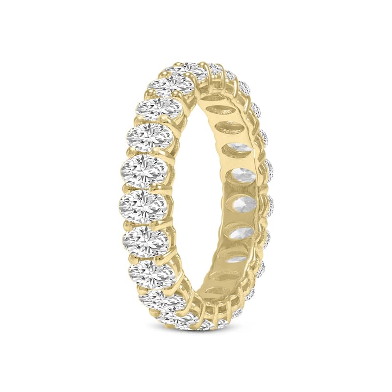 Marquee Jewels Oval Lab Grown Diamond Eternity Band in 14K Yellow Gold (2.40 Carat TW)