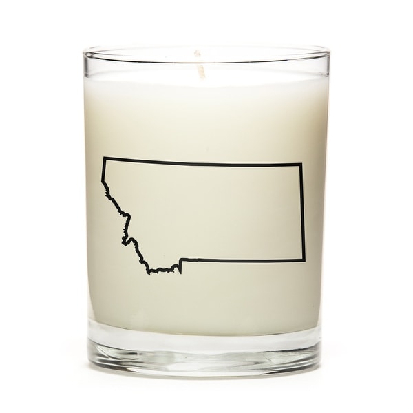 Custom Candles with the Map Outline Montana, Vanilla